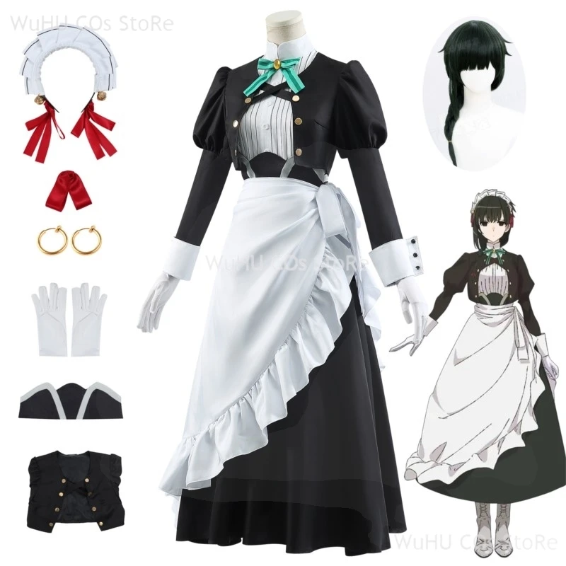 Anime Kimi Wa Meido-sama Yuki Yokoya Cosplay Costume Xue Maid Dress Uniform Wig Hairband Hitoyoshi Halloween Party Women
