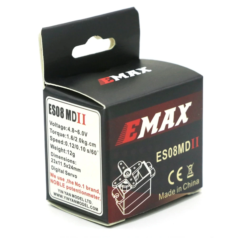 EMAX ES08MDII ES08MD II Цифровой сервопривод с металлической шестерней sg90 ES08A ES08MA MG90S TREX 450