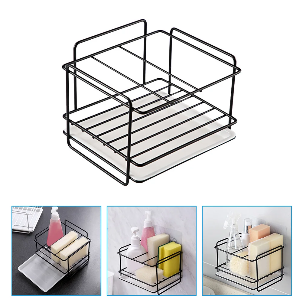 

Sink Sponge Holder Kitchen Dish Trayshelf Accessories Organizers Brush Soap