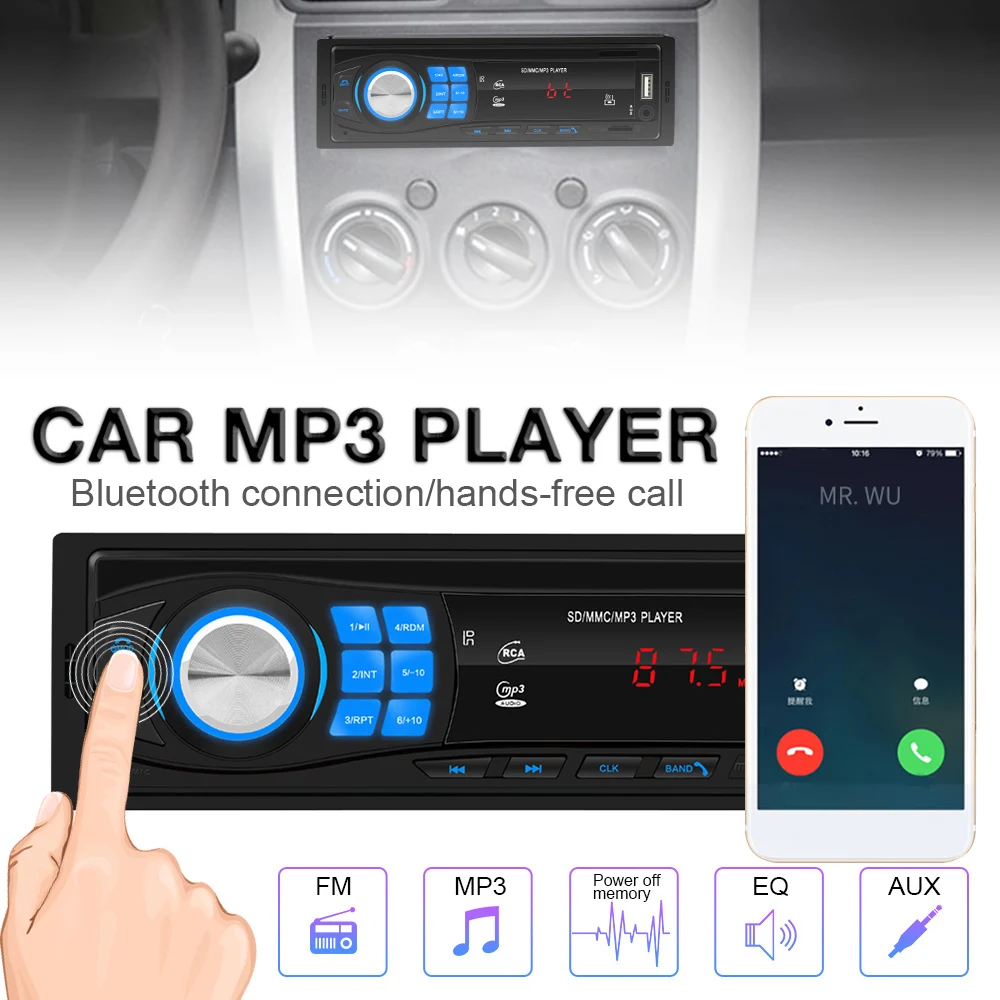 

Car Stereo Audio In-Dash FM Aux Input Receiver SD USB Radio Player