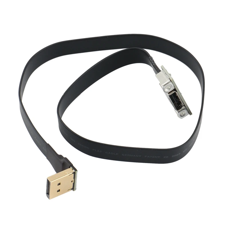 

Удлинительный кабель DisplayPort «Папа-мама», угловой адаптер, плоский экранирующий кабель EMI FPC с монтажным кронштейном (стандартный)