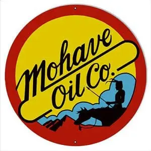 

Mohave Motor Oil Gas Station Motor Oil Round Metal Tin Sign Garage Sign Oil Sign Novelty Funny Home Decor 12X12 Inches