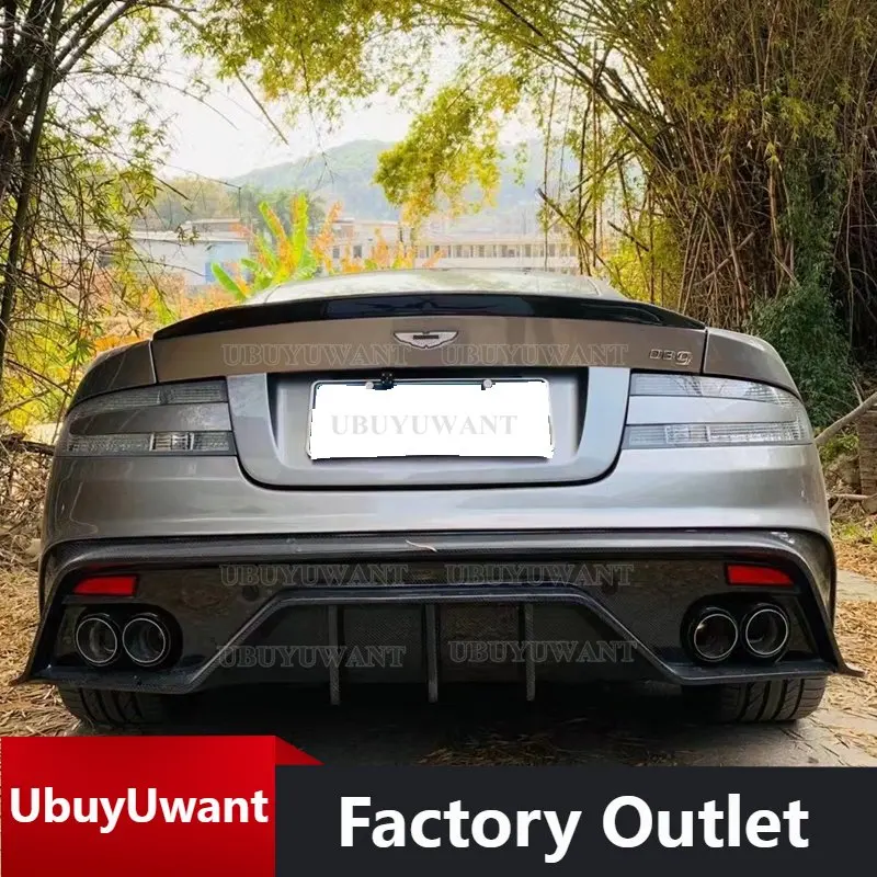 

UBUYUWANT Car Spoiler For Aston Martin DB9 Carbon Fiber Rear Spoiler Wing Trunk Lip Boot Cover Car Styling