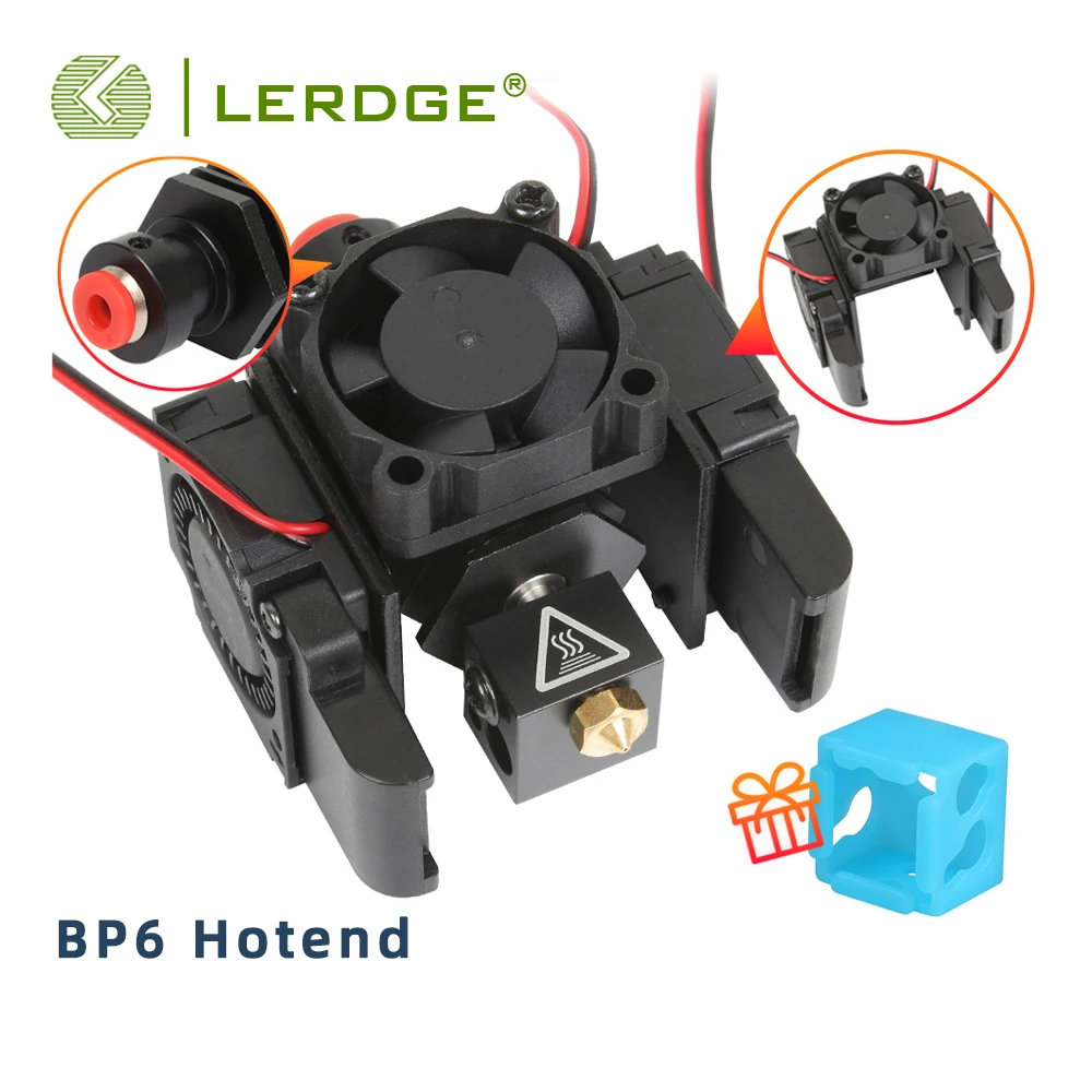 

LERDGE 3D Printer Diy Parts E3dv6 BP6 All Metal Volcano Heater Block Hotend Direct Kit for MK8 Ender3 Bowden BMG Titan Extruder