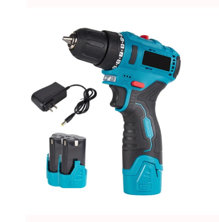 

16v Power cordless electric hammer drill brushless hand held electric screwdriver drill with li-ion battery