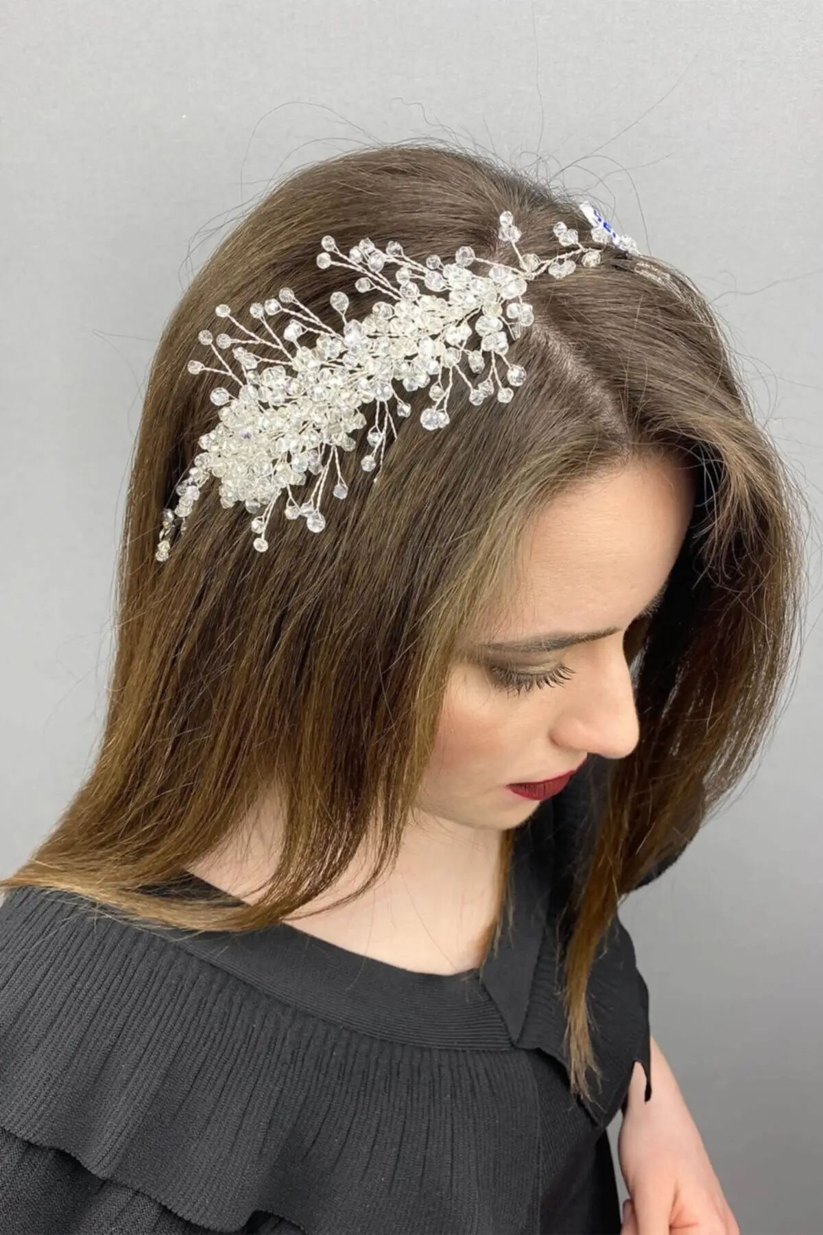 

Bridal Accessories White Bridal Crown And Hair Accessory Wedding Handmade For Bride And Bridesmaids
