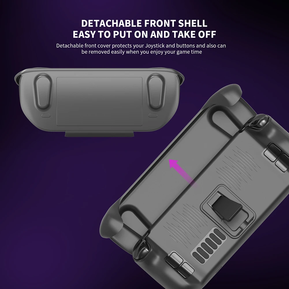 

Game Console Protective Shell with Bracket Waterproof Scratch Resistant Accessories for Steam Deck Game Console Case Protector