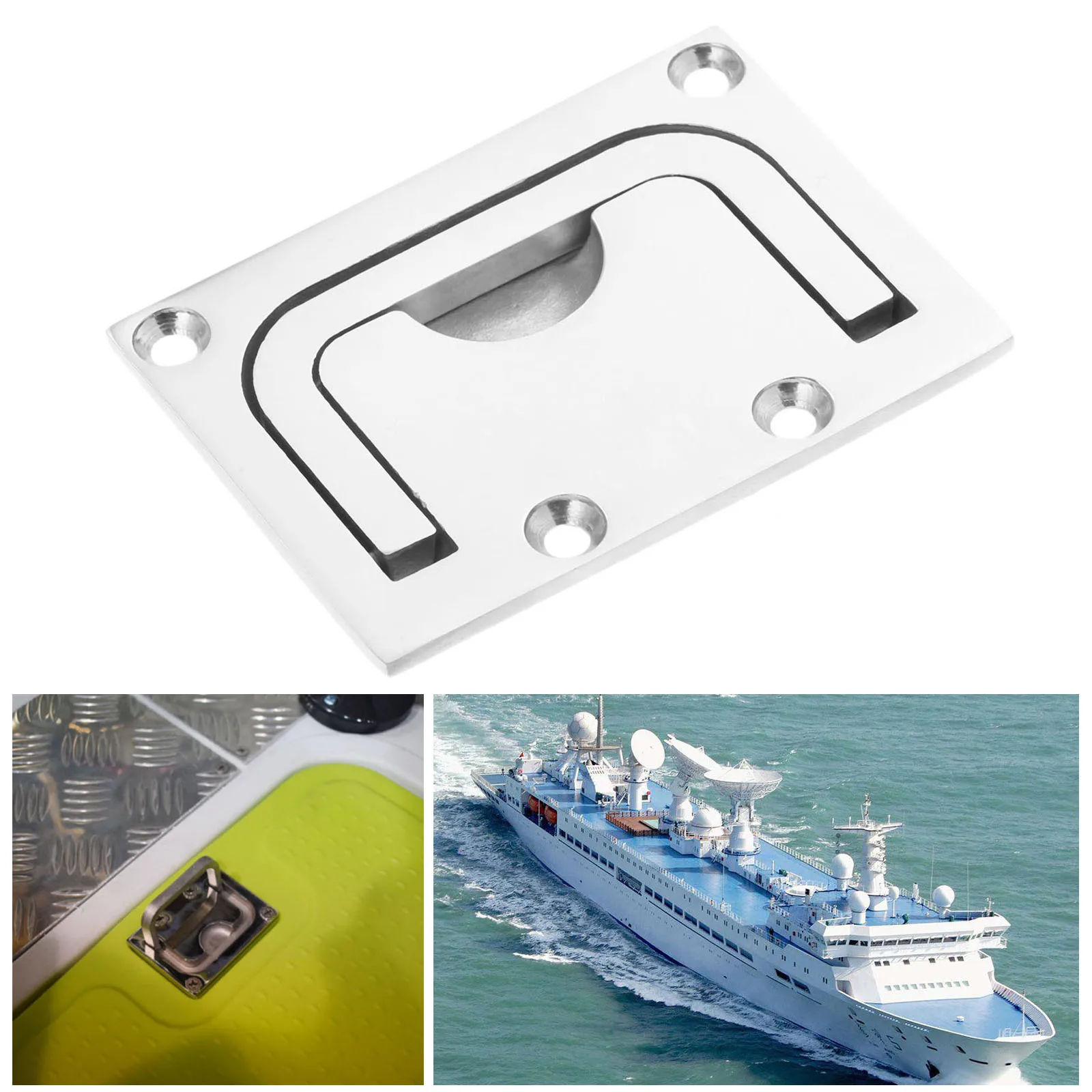 

Marine Grade 316 Stainless Steel Boat Hatch Handle Flush Hatch Locker Cabinet Lift Pull Handle Hardware For Boats Caravan Yachts