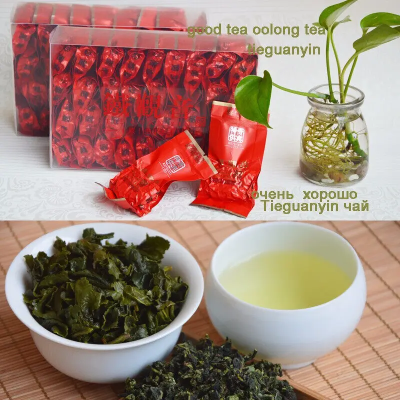 

Promotion High Quality 2021 Autumn Tea New 250g Anxi Tieguanyin High Mountain Oolong Tea 32 small bags Health Care Green Tea