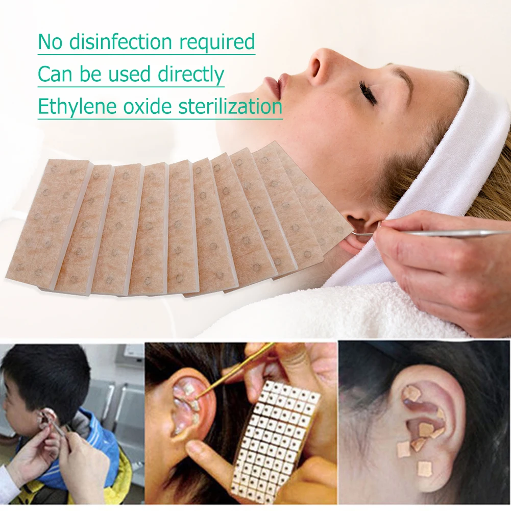 

100Pcs/box Acupuncture For Ear Massage Needles Acupuncture Press Needles Disposable Relaxation Ears Stickers Ear Health Care