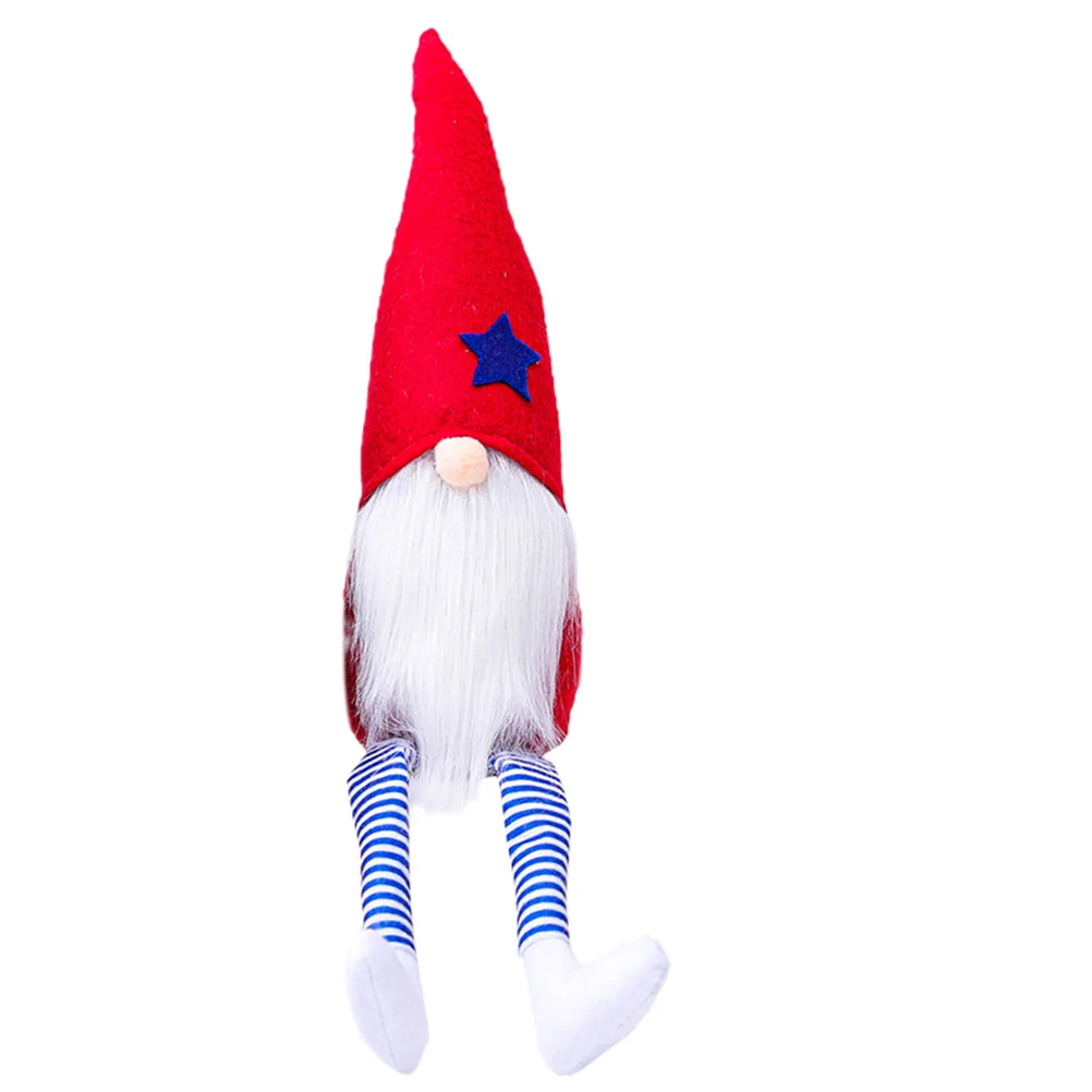 

Gnome Patriotic Independence Day Table Dwarf Photo4Th Faceless Prop Decor Plush Christmas Centerpiece Statue Figurine July