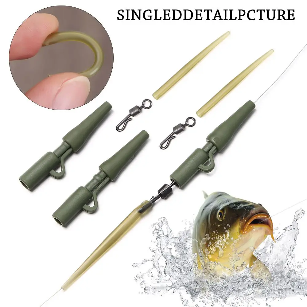 

40 Piece Hot Just Appeared Antiskid Hose Outdoor Sport Anti Winding Sleeve Tail Holster Swivel Rubber Tube Fishing Gear