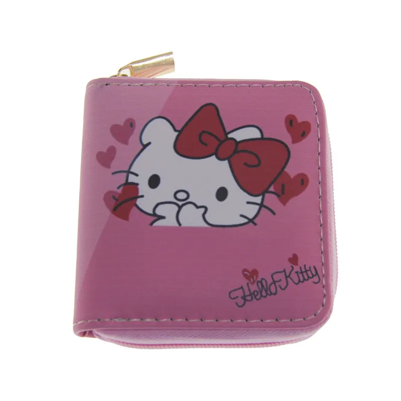 Sanrio кошелек Hello Kitty с мультяшным аниме принтом короткий для девочек милый монет