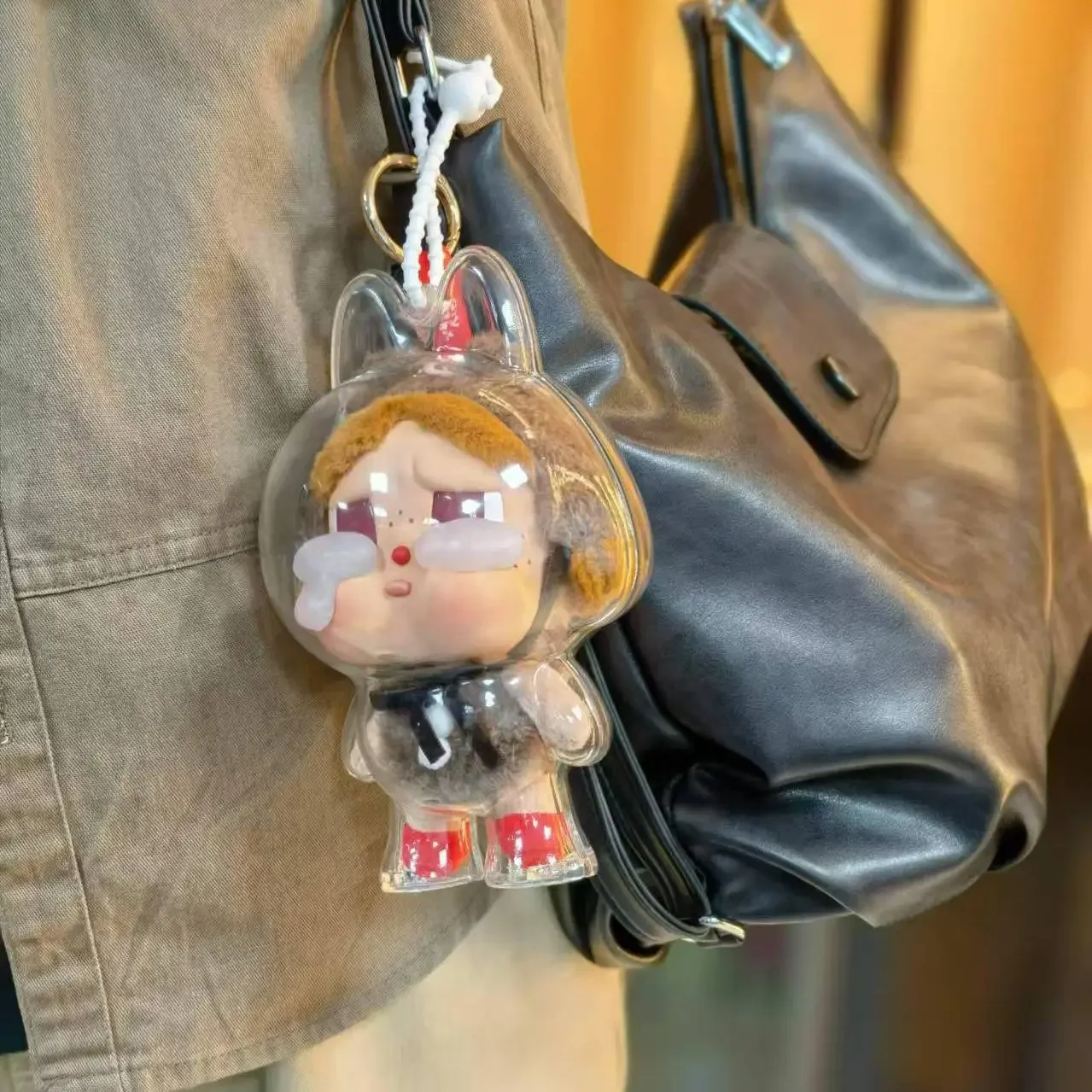 Прозрачный защитный чехол для серии POPMART CRYBABY виниловый плюшевый лица