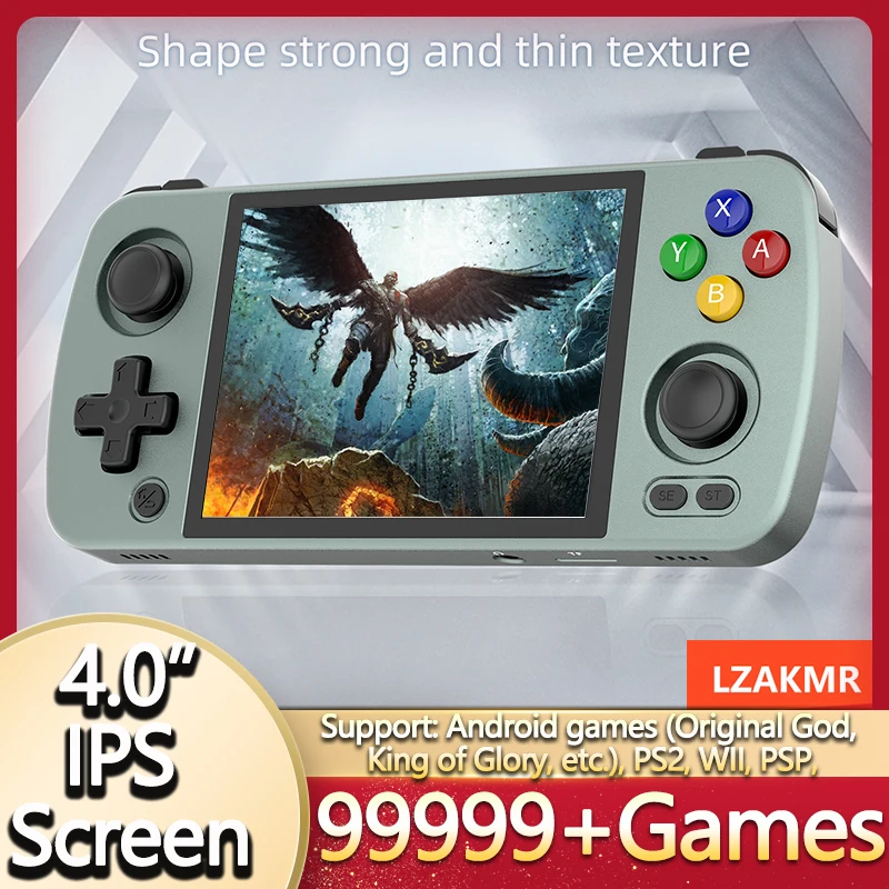 

LZAKMR NEW RG405M Retro Classic 99999+ Game Console 4.0" IPS Screen For PS2 PSP 4500mAh Battery Android 12 Handheld Game Players