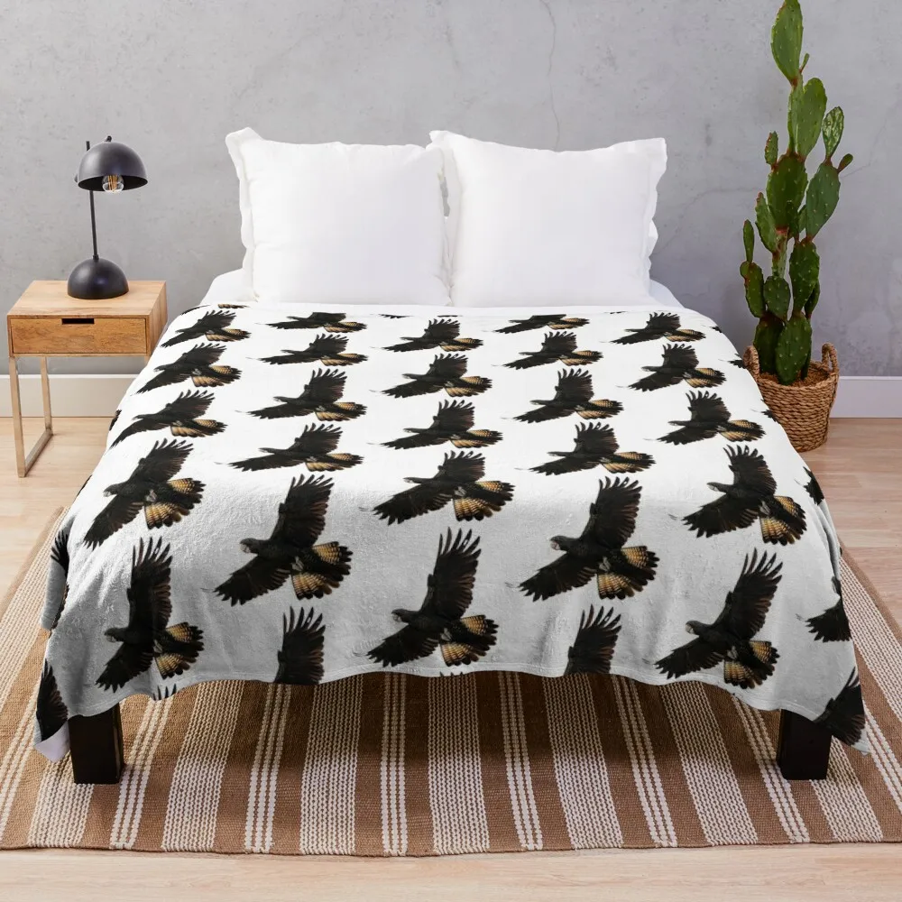 Австралийские птицы - красный хвост черно-какакаду детское одеяло покрывала