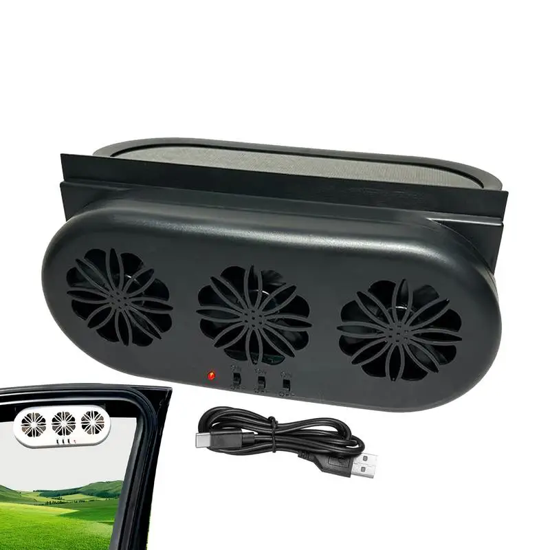 Вытяжной вентилятор для автомобиля на солнечной батарее USB-вентилятор