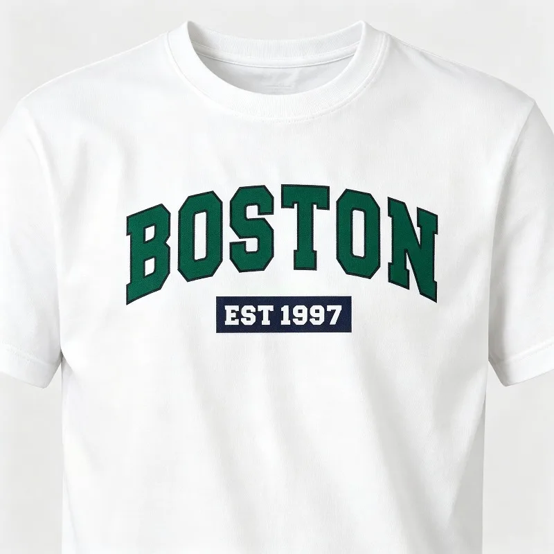 Фото Футболка Boston EST 1997 с графическим принтом, винтажная футболка с принтом города США, унисекс, повседневная футболка с короткими рукавами, футболка оверсайз №4