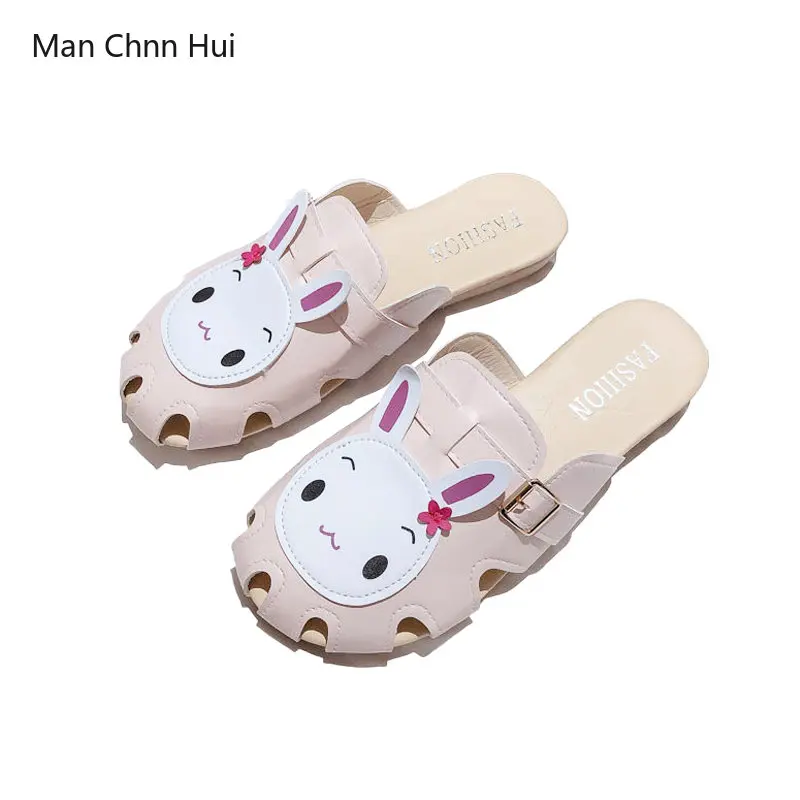 

Women's Slipper for Women Cute Bunny Clouds Flip Flops Design Cozy Summer PU Casual Slides Slippers Home Outdoor Ladies Sandals