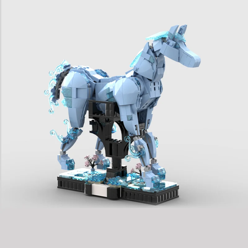 Фото Набор для сборки модульной модели коня-Патронуса из серии Creators Animal Series, конструктор MOC, технологичные подарки, праздничный набор для детей №2