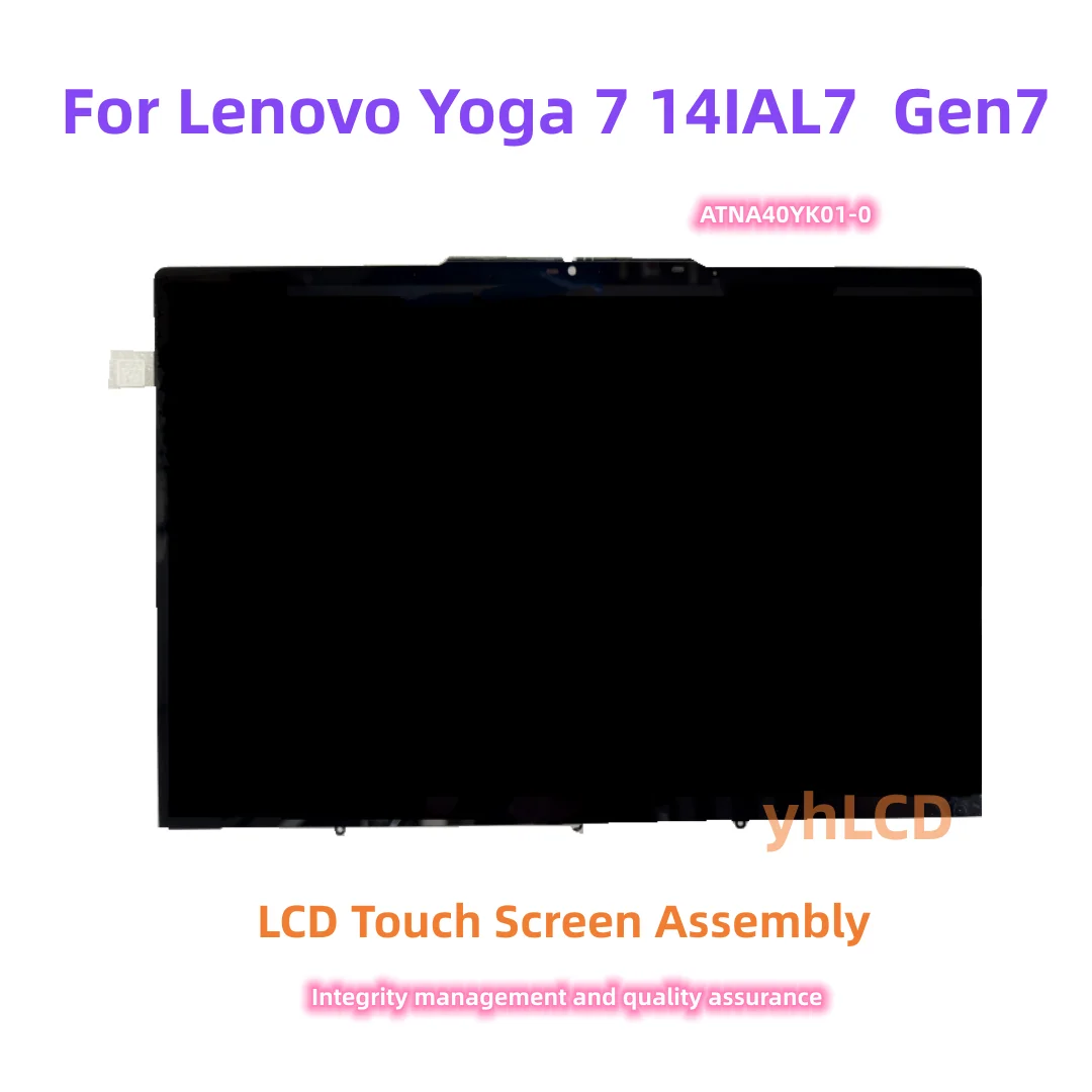 Фото 14-дюймовый OLED-дисплей для Lenovo Yoga 7 14IAL7 Gen7 ATNA40YK01-0, матричный ЖК-дисплей, сменный сенсорный экран в сборе №1