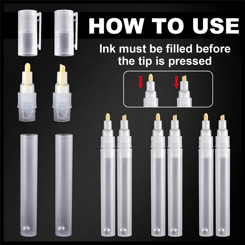 6 пустых наполняемых маркеров для рисования многоразовые маркеры с тонким