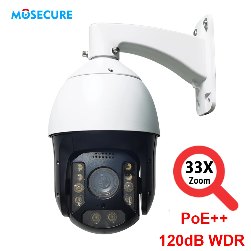 

5-мегапиксельная 33X оптический зум 6-дюймовая AI PoE IP PTZ-камера ИК 250 м SONY IMX335 Поддержка обнаружения поведения WDR Onvif P2P H.265 IP66