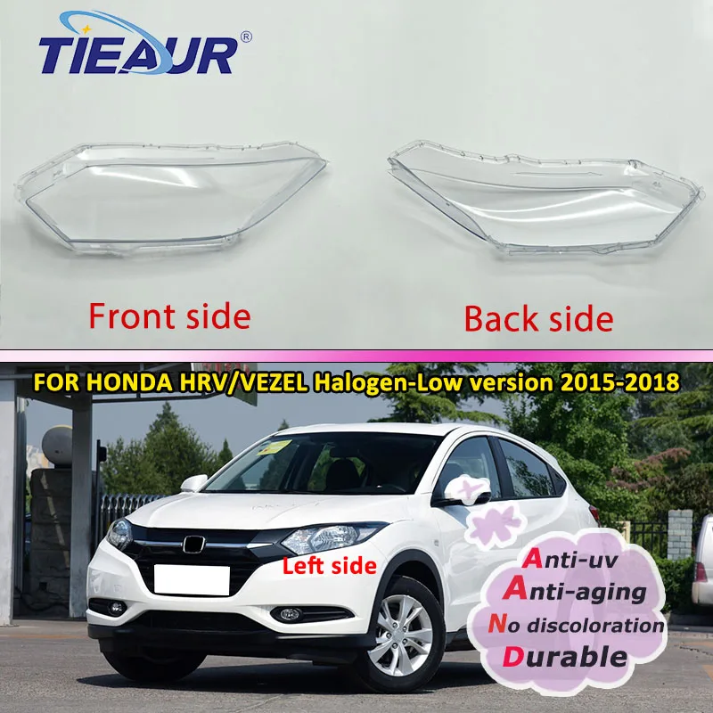 

Car Headlight Lens Replacement Front Transparent Auto Shell For Honda HRV VEZEL Low 2015 2016 2017 2018 Headlamp Cover