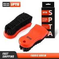 spta car interior cleaning orange handle fabric brush nylon for for car tire engine bay cleaning tools accessories