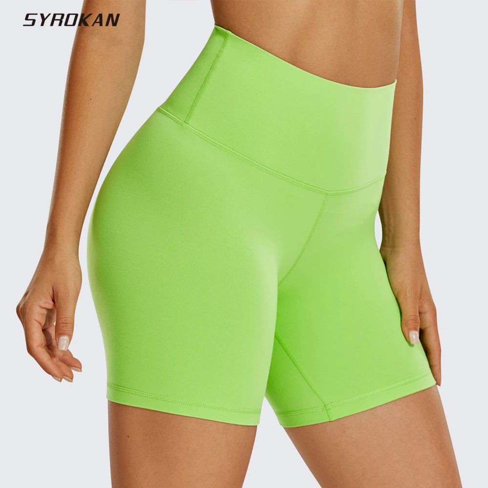 Женские байкерские шорты SYROKAN ButterLuxe 6 дюймов с высокой талией для тренировок бега