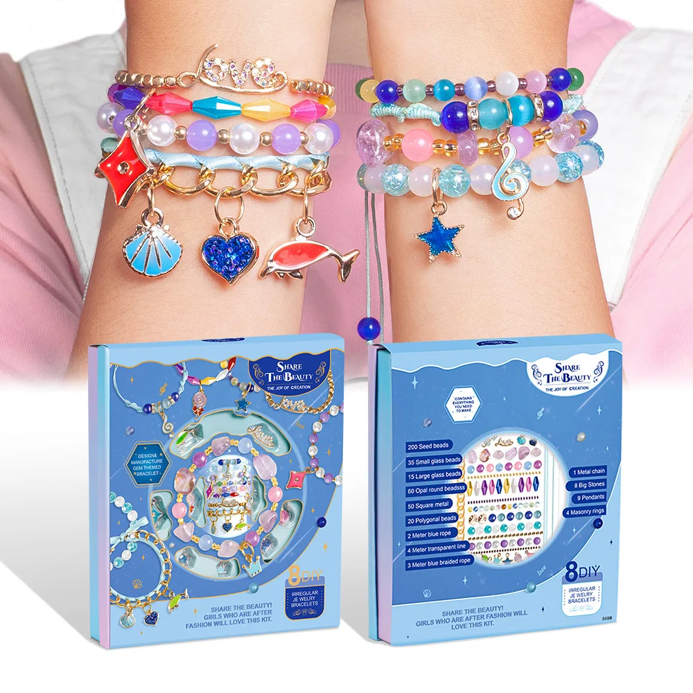 

DIY Charm Bracelet Kit with Beads for Bracelets Rings Necklaces DIY Bead Jewelry Making Kit