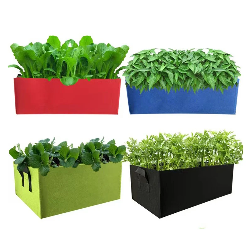 Thickened Rectangular Felt Grow Bags Non Woven Breathable Eco-Friendly Home Garden Special Planting Bag