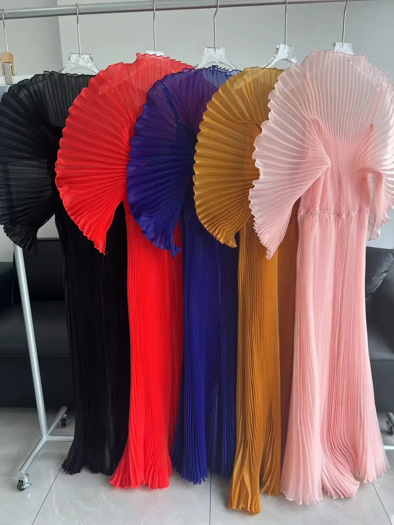 YUDX плиссированные 2024 осенние новые женские платья ручной работы свободные