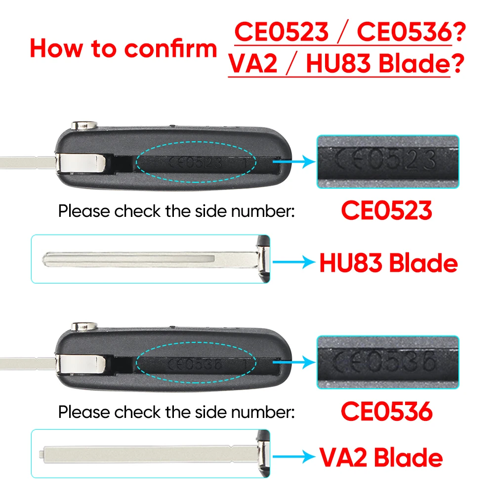 Dandkey 2 Buttons Remote Car Key ASK/FSK 434Mhz For Citroen C4 C5 C6 C8 Xsara Picasso For Peugeot 107 207 307 308 CE0536/0523 images - 6