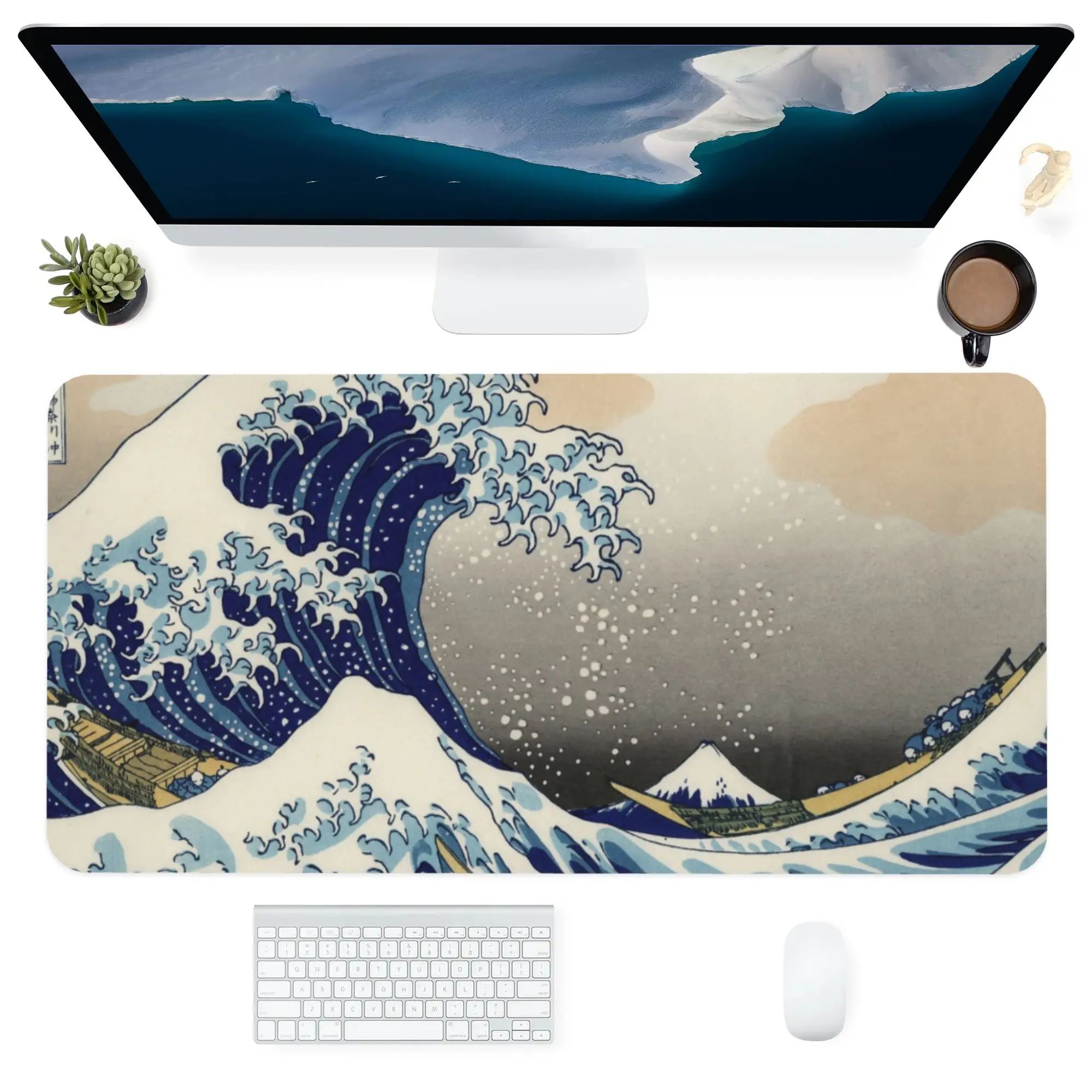 

Wholesale Non-slip Creative Keyboard Mat Gaming Desk Mats Mouse Pad Ocean Print Deskpad Gaming for Office Home Computer