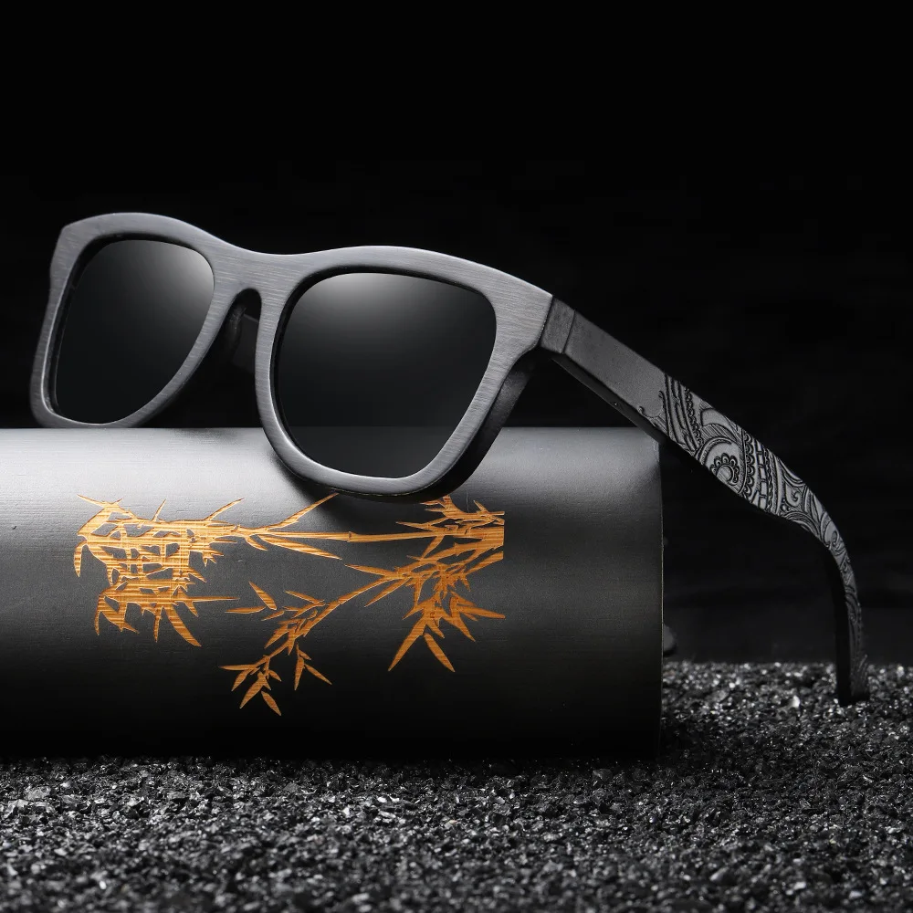 

Vintage Wooden Fashion Bamboo Wooden Sunglasses Handmade Polarized Mirror Coating Lenes Eyewear Sunglasses for Men