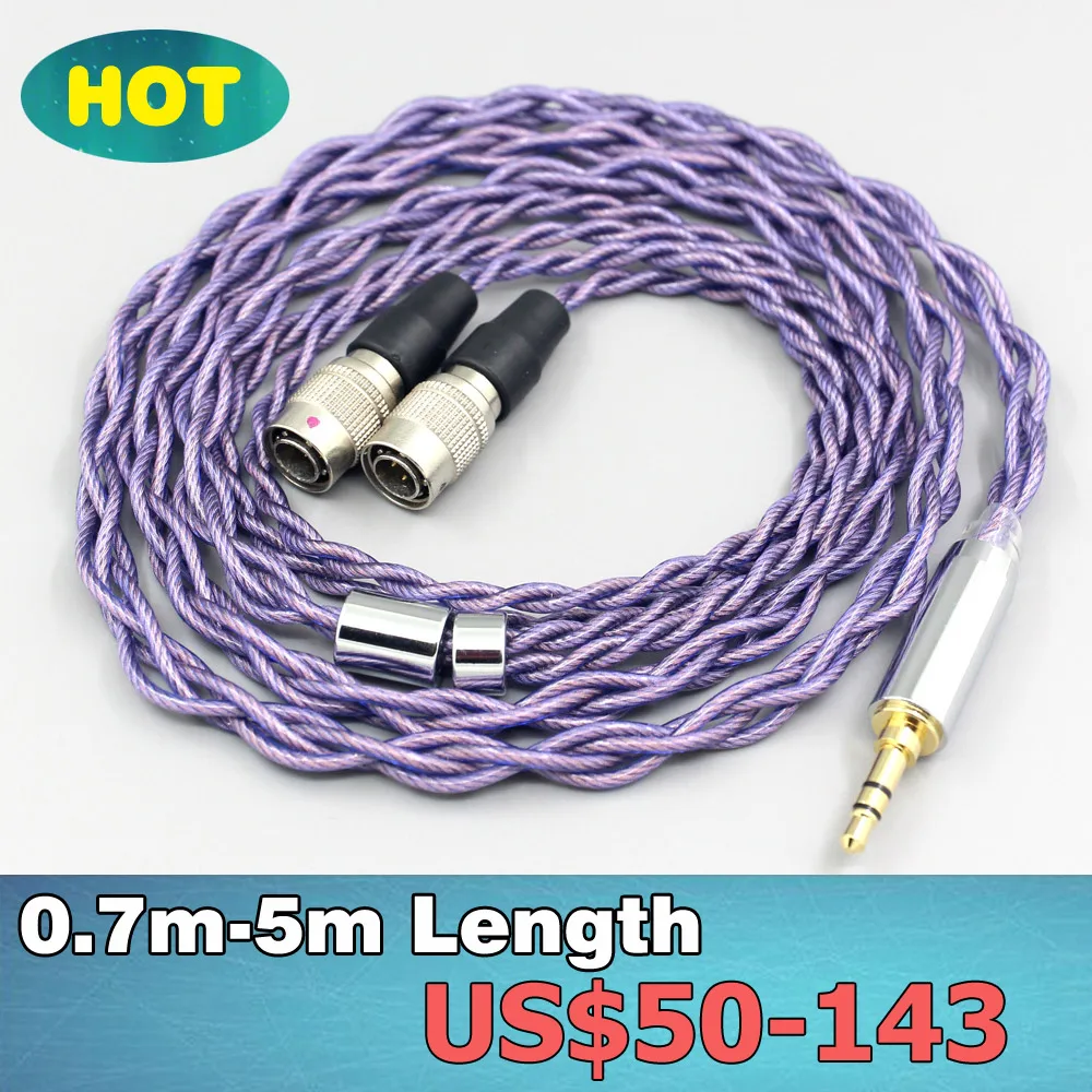 Type2 1.8mm 140 cores litz 7N OCC Headphone Earphone Cable For Mr Speakers Alpha Dog Ether C Flow Mad Dog AEON LN007878