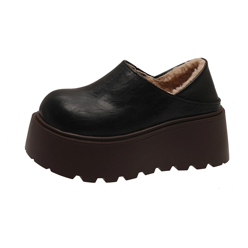 Женская хлопковая обувь плюшевые зимние ботинки с леопардовым принтом зима 2024