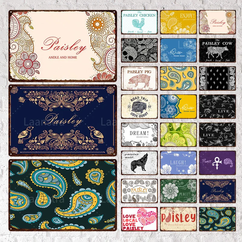 

Домашний декор, таблички с рисунком Пейсли, настенный постер, искусство, мужская пещера, декоративная наклейка для гостиной