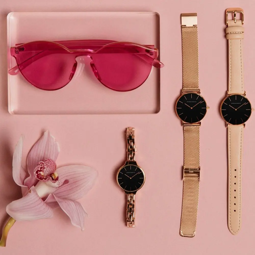 Часы Hannah Martin женские водонепроницаемые простые универсальные кварцевые