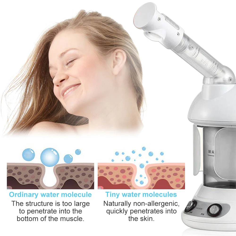 Relax Moisturizer Beauty Aroma Herbal Steaming Make Up Device Vapour Ozone Vaporizador Facial Steamer Face Skin Care Spa Steam