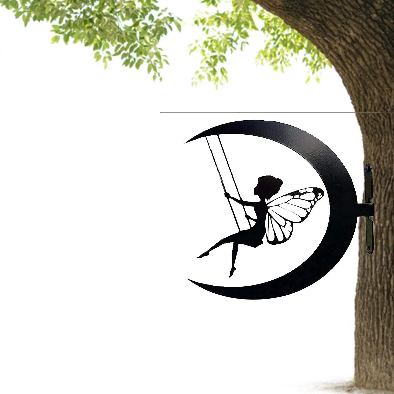 

Fairy Garden Metal Metal Fairy Silhouette Metal Yard Art Tree Stakes Durable Fairy Silhouette Ornament For Garden Lawn Patio