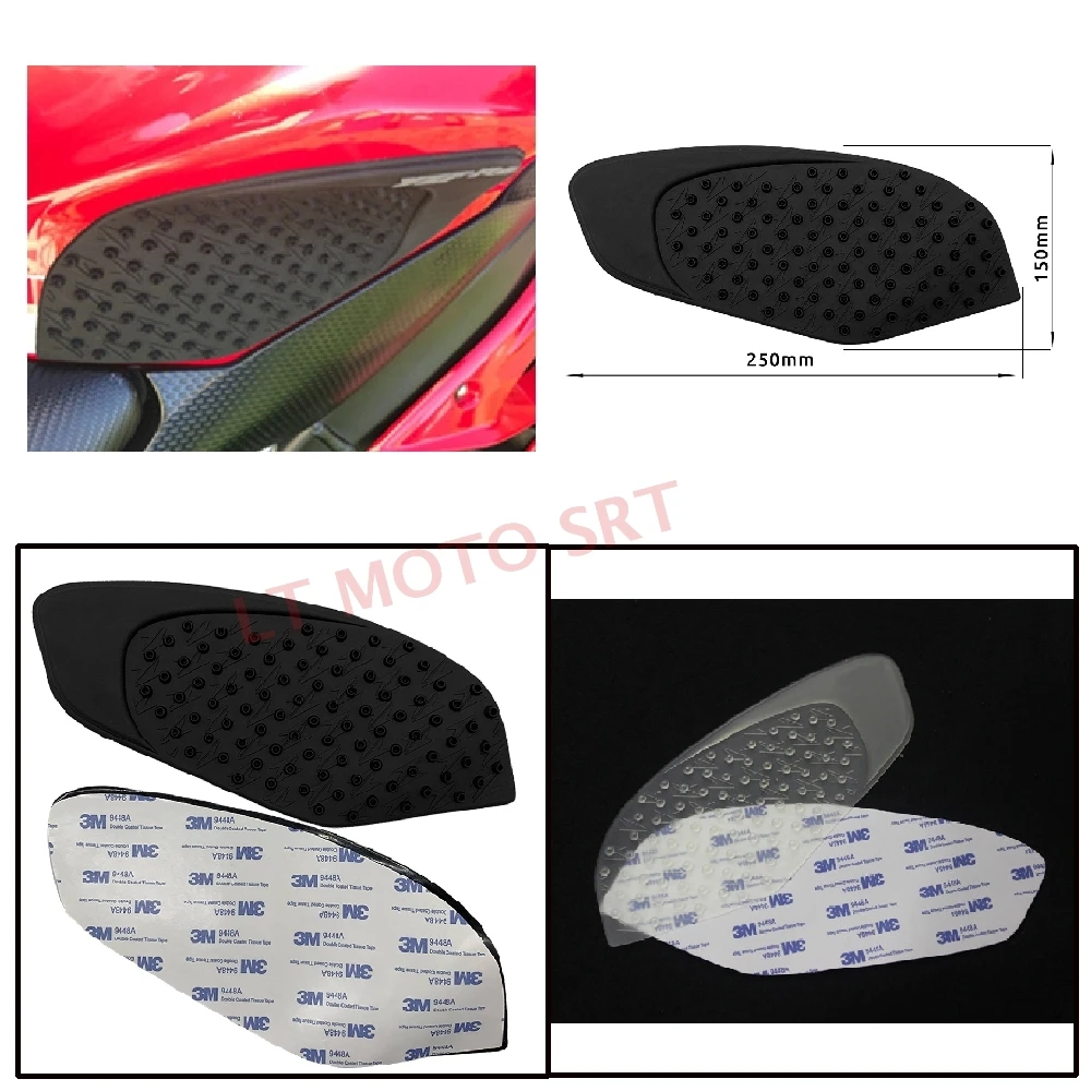 Motorcycle Tank Pad Side Knee Traction Grips Pads Anti Slip Stickers Fits for Yamaha YZF R6 600 YZF-R6 2008-2013 2014 2015 2016