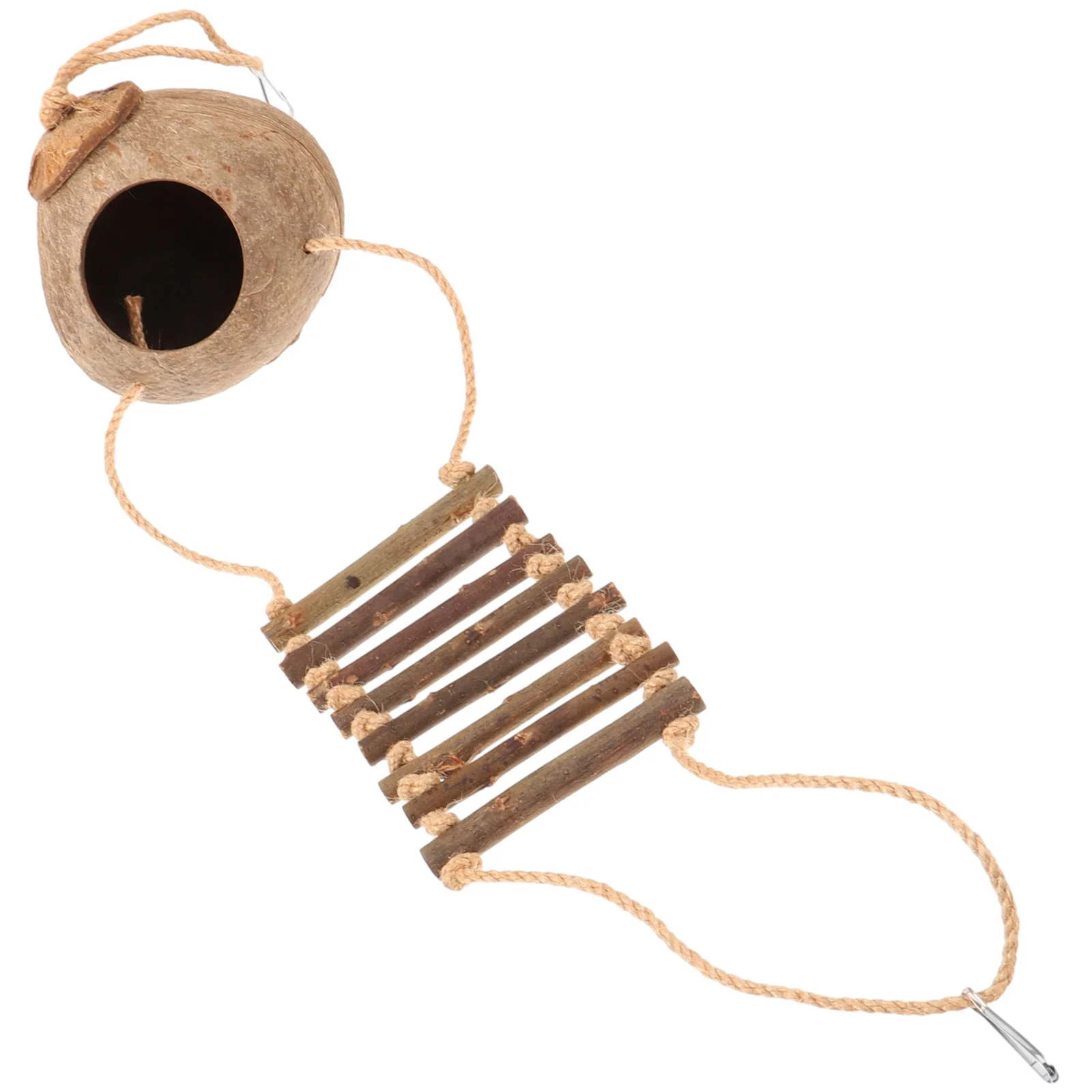 Декоративная прямая пещера для рептилий с лестницей укрытие из кокосовой