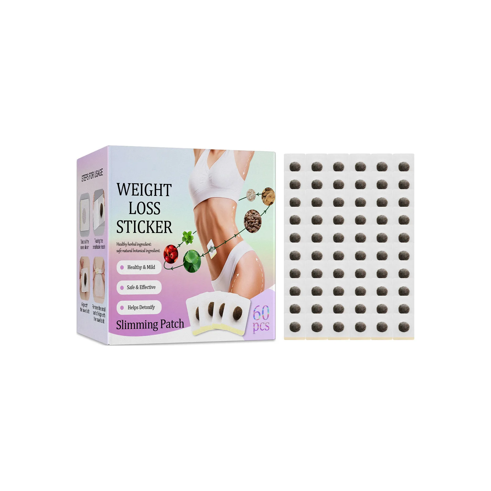 

30/60Pcs Slimming Product Plasters Detox Slimming Patch Body Shaping Stickers Anti-cellulite Fat Burning Beauty Health Slime