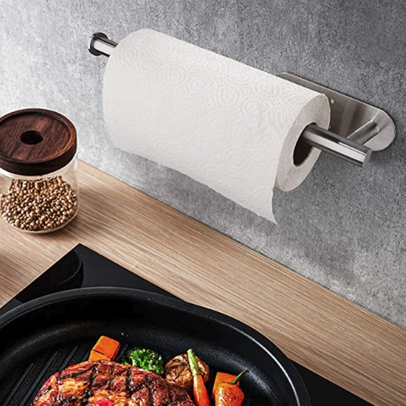 

Bathroom Toilet Paper Holder Stainless Towel Holder Toilet Punch-free Roll Paper Holder Kitchen Hook Storage Holder