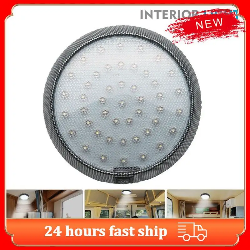 

Автомобильные купольные потолочные светильники для автомобиля, интерьерные светильники для чтения интерьера автомобиля, белые круглые лампы для чтения с 46 светодиодами 12 В