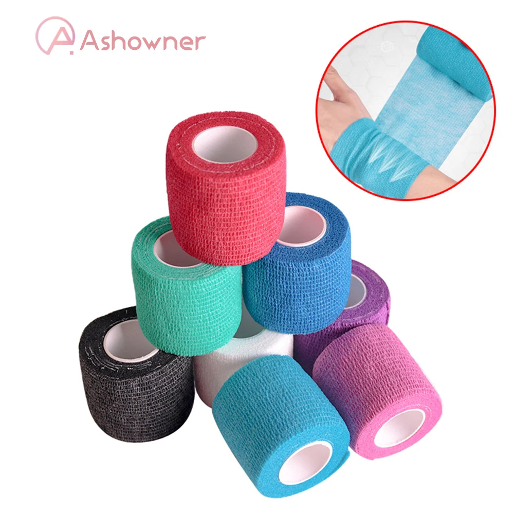 

Одноразовый бандаж для татуировки, наколенник, спортивная лента, самоклеящаяся эластичная бандажная лента, аксессуары для перманентного м...