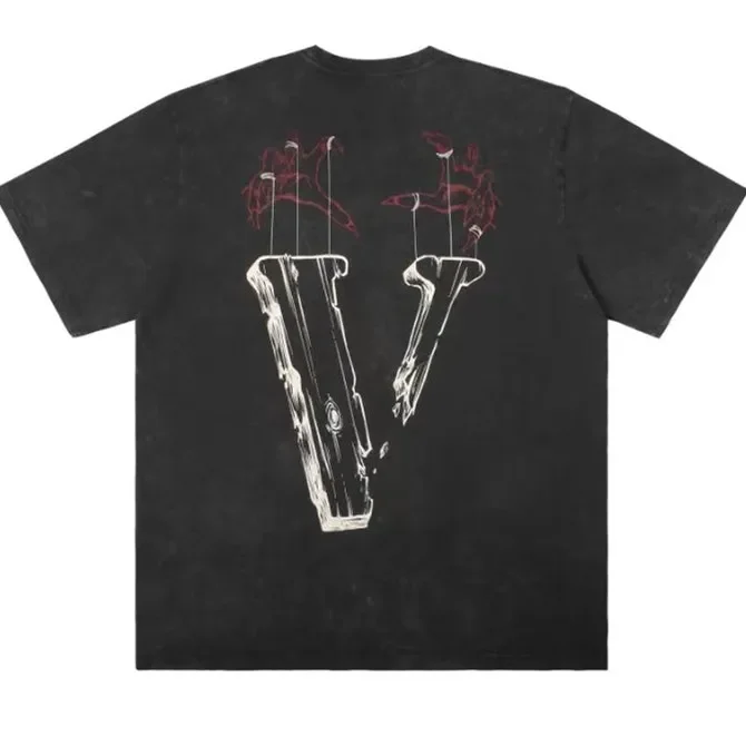 Vlone Cdg Navigator Мужская И Женская Футболка В Стиле Ретро С Принтом Свободный Крой