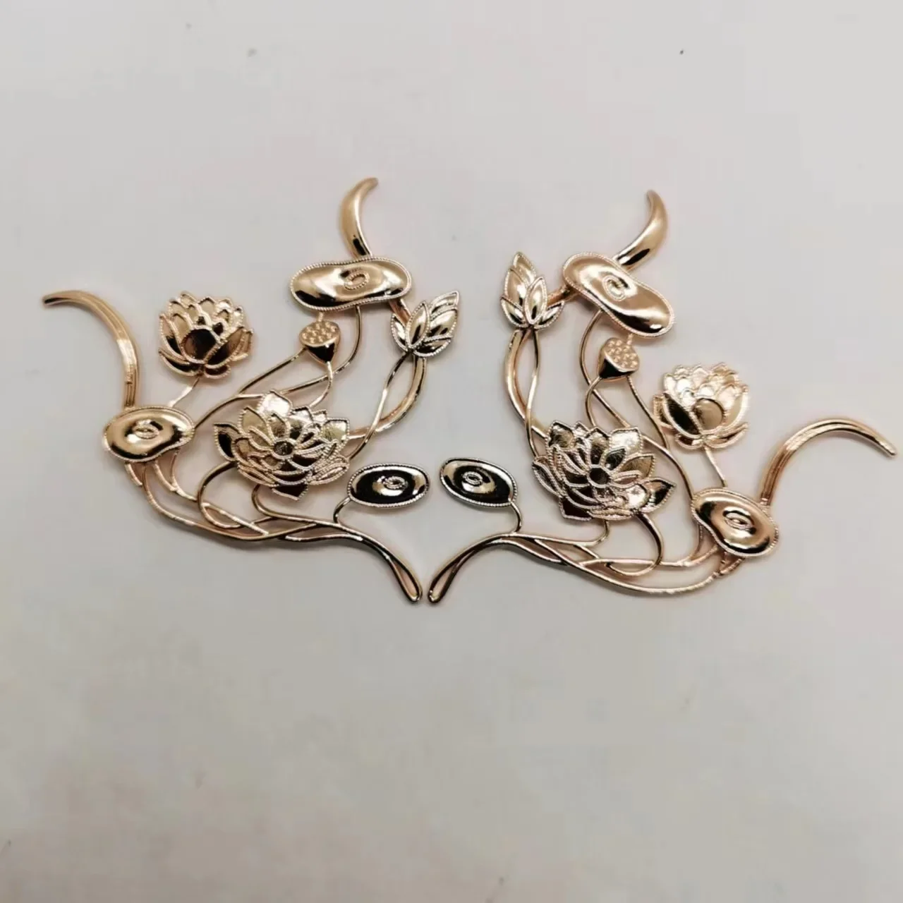 samodzielnie w antycznym stylu miedziany kolor kwiat lotosu kropki zielona miedziana podstawa szpilka do włosów materiał nakrycia głowy artykuły